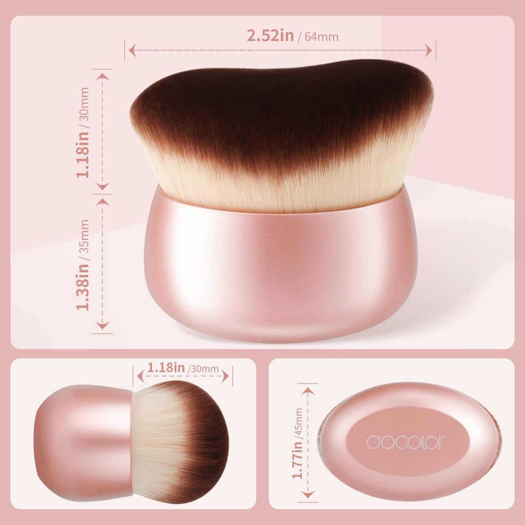 docolor Extra Large Body Makeup Brush for Self Tanner – 3 Inch Wide Head for Fast Full-Body Coverage, Soft Synthetic Fibers for Flawless Application of Foundation, Powder, Bronzer, Face and Body Brush