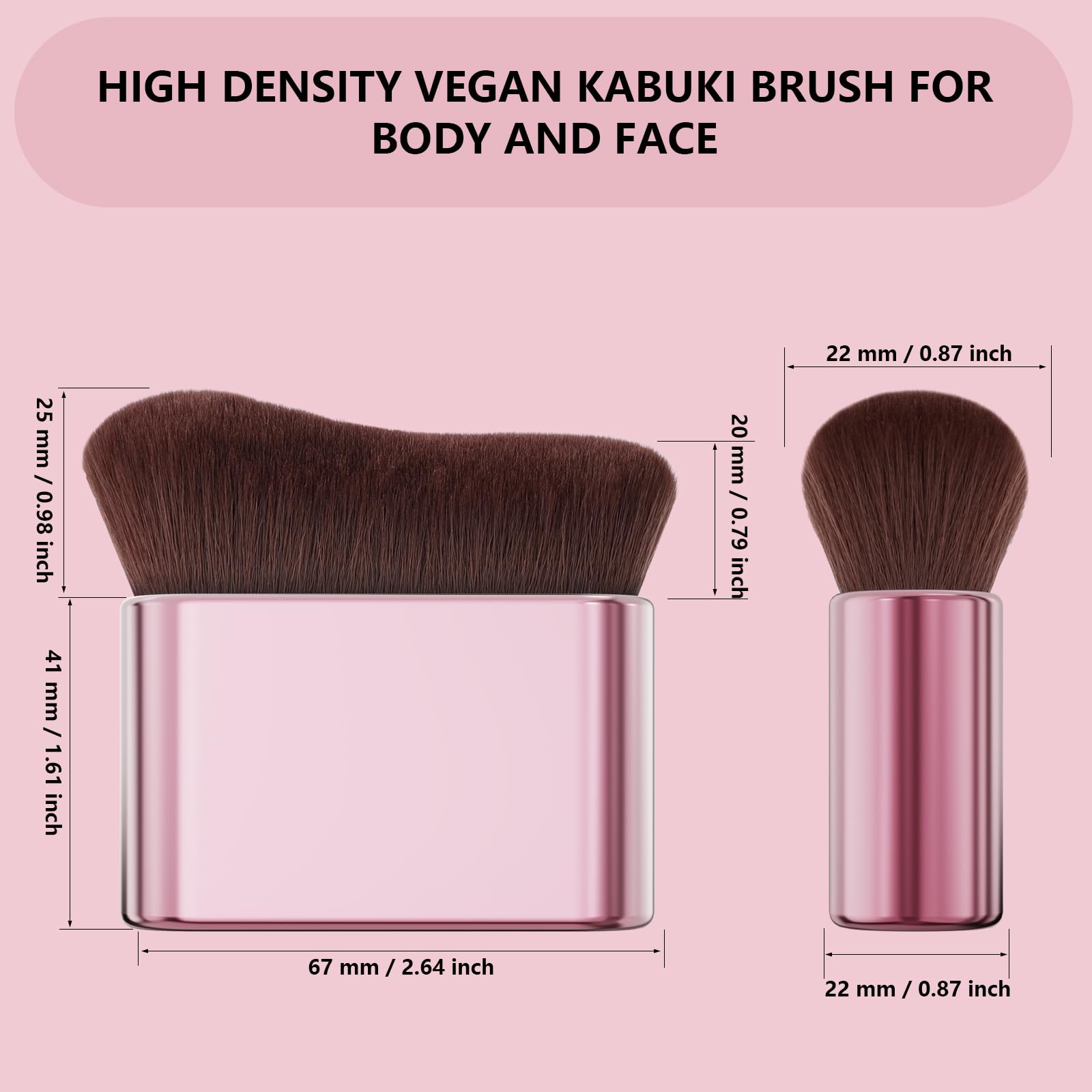 docolor Extra Large Body Makeup Brush for Self Tanner – 3 Inch Wide Head for Fast Full-Body Coverage, Soft Synthetic Fibers for Flawless Application of Foundation, Powder, Bronzer, Face and Body Brush