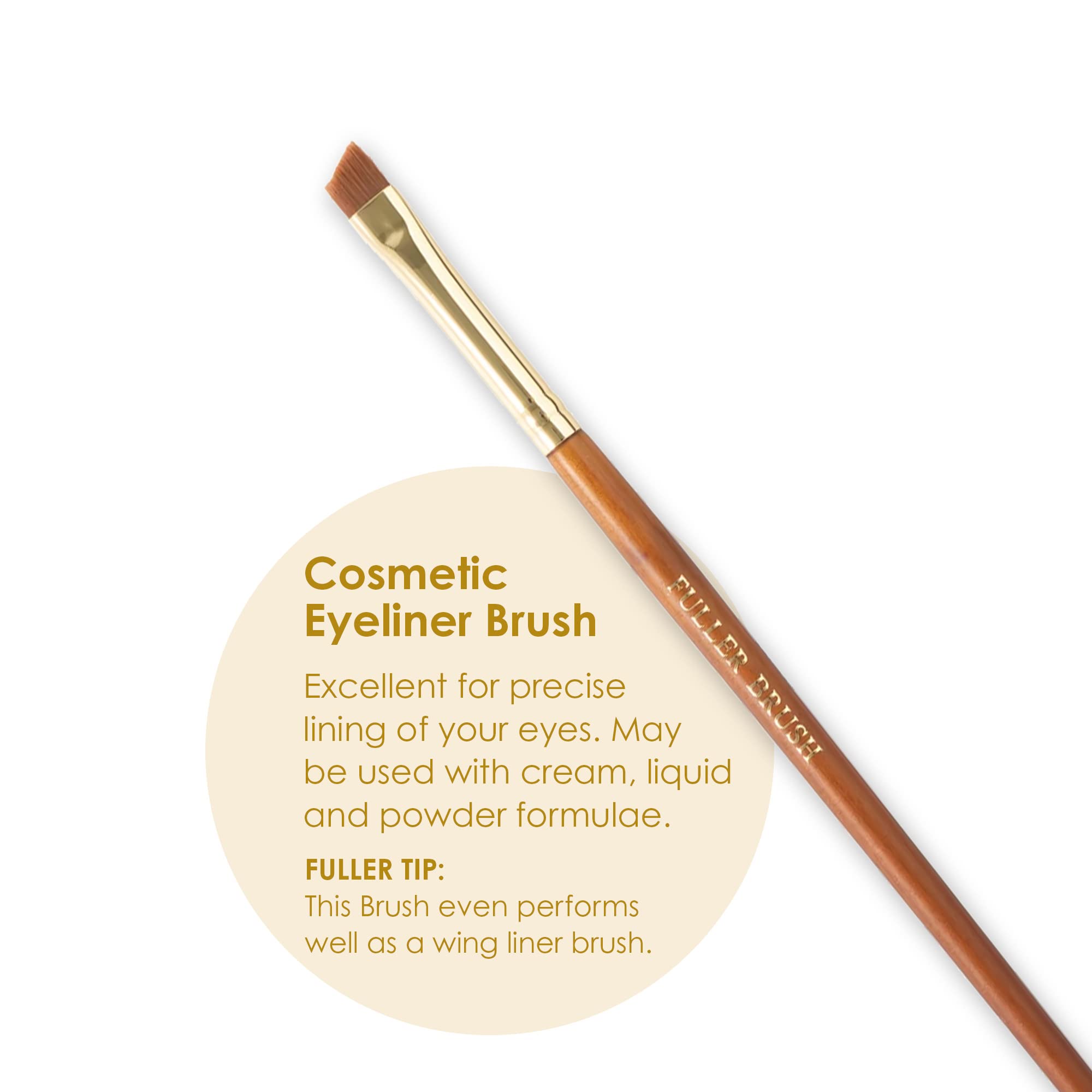 Fuller Brush Cosmetic Brush Set with Case – 7-Piece Makeup Brush Collection for Face & Eyes – Includes Powder, Foundation, Blush, Concealer, Eyeliner, Fan & Blending Brushes – Synthetic Bristles