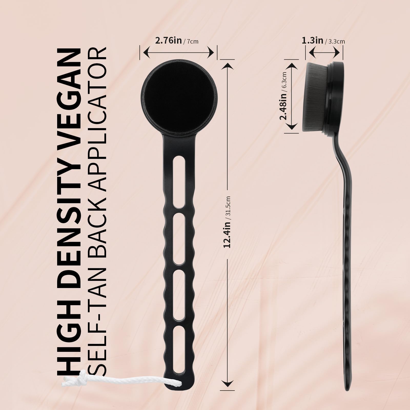 docolor Extra Large Body Makeup Brush for Self Tanner – 3 Inch Wide Head for Fast Full-Body Coverage, Soft Synthetic Fibers for Flawless Application of Foundation, Powder, Bronzer, Face and Body Brush