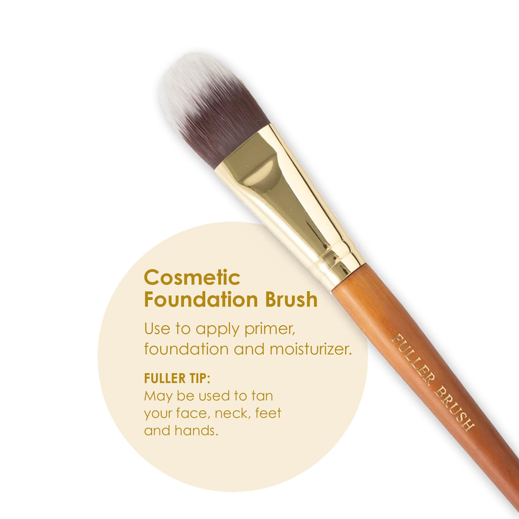 Fuller Brush Cosmetic Brush Set with Case – 7-Piece Makeup Brush Collection for Face & Eyes – Includes Powder, Foundation, Blush, Concealer, Eyeliner, Fan & Blending Brushes – Synthetic Bristles