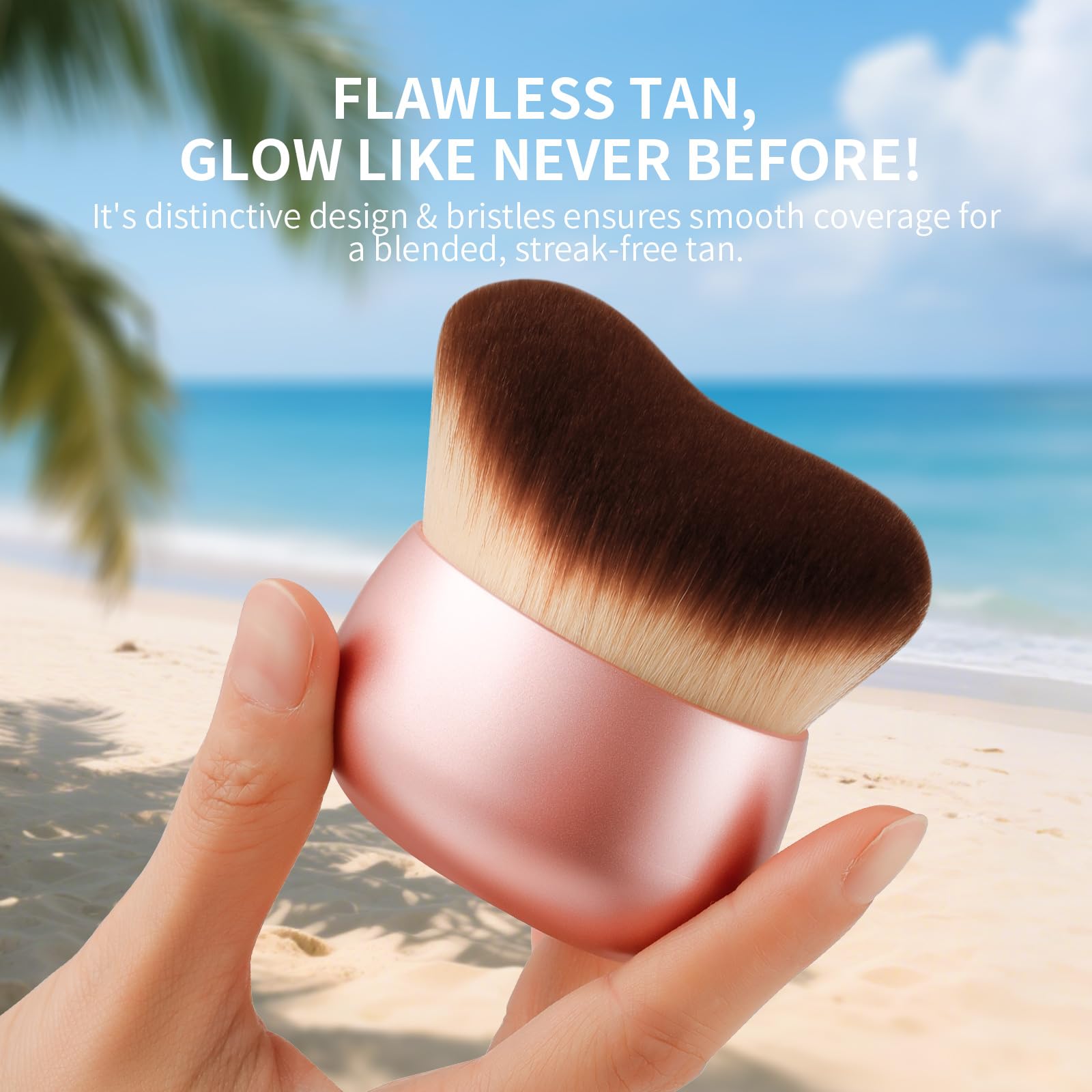 docolor Extra Large Body Makeup Brush for Self Tanner – 3 Inch Wide Head for Fast Full-Body Coverage, Soft Synthetic Fibers for Flawless Application of Foundation, Powder, Bronzer, Face and Body Brush