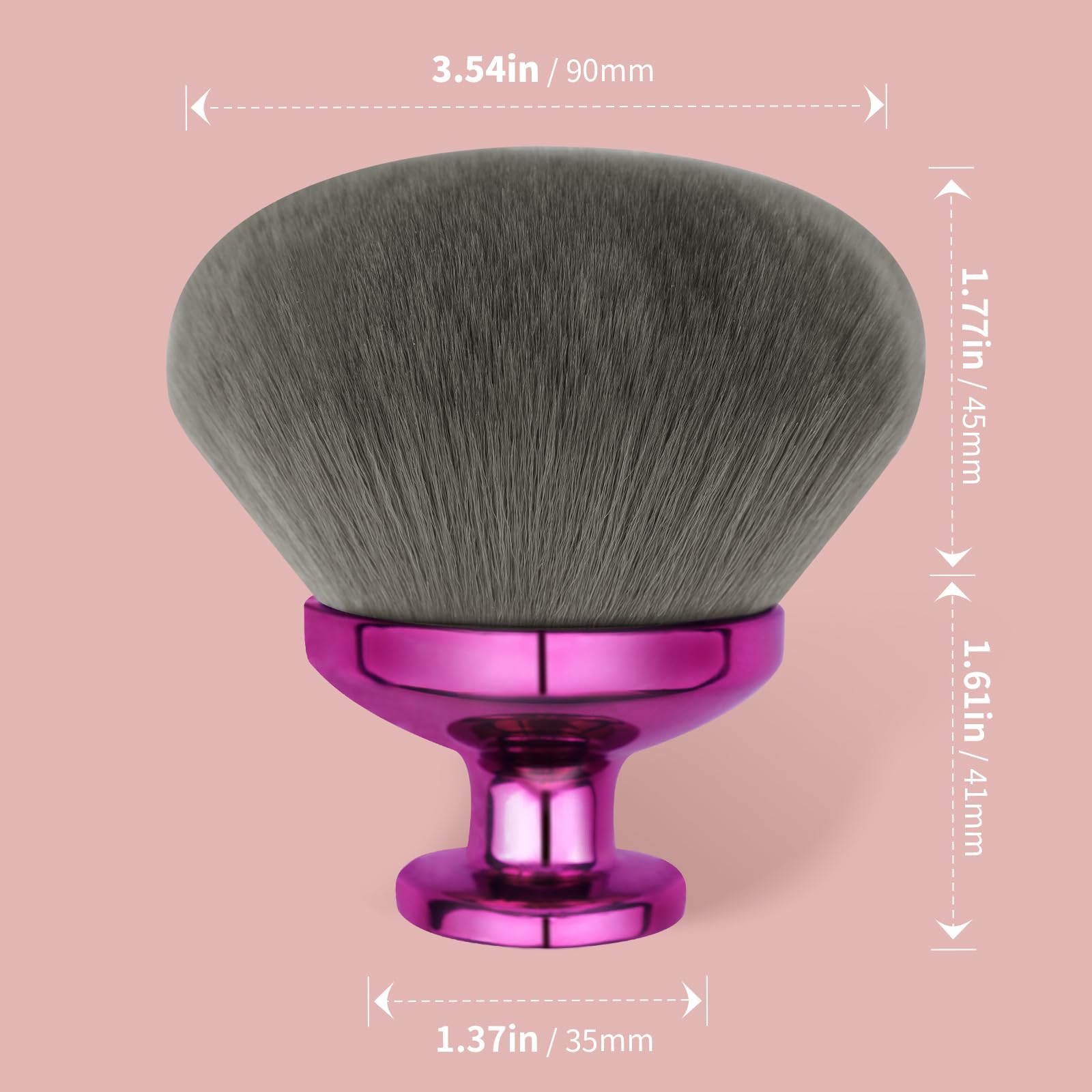 docolor Extra Large Body Makeup Brush for Self Tanner – 3 Inch Wide Head for Fast Full-Body Coverage, Soft Synthetic Fibers for Flawless Application of Foundation, Powder, Bronzer, Face and Body Brush
