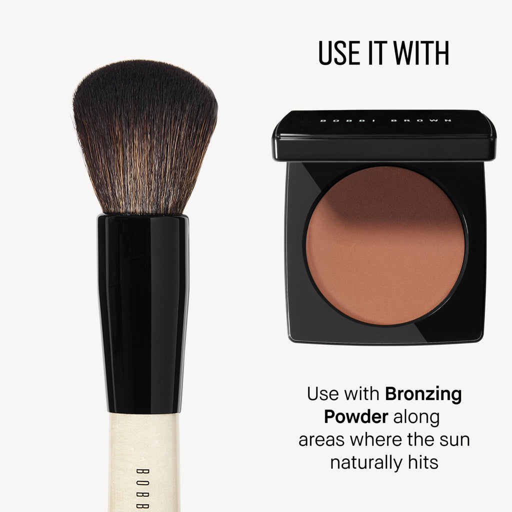 Bobbi Brown Cheek & Powder Brush | Multi-Purpose Brushes for Blending Blush, Bronzer or Powder for Seamless Application