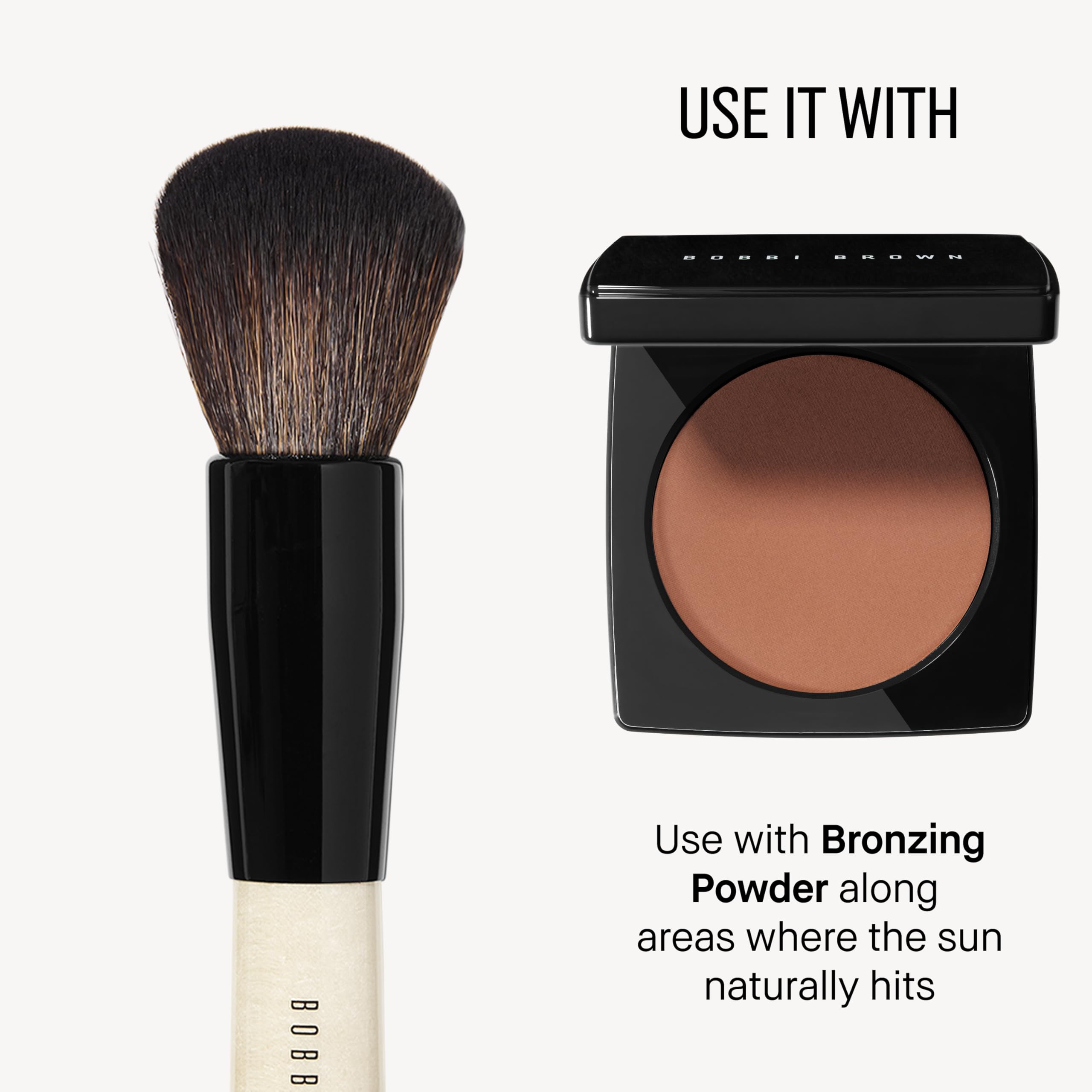 Bobbi Brown Cheek & Powder Brush | Multi-Purpose Brushes for Blending Blush, Bronzer or Powder for Seamless Application