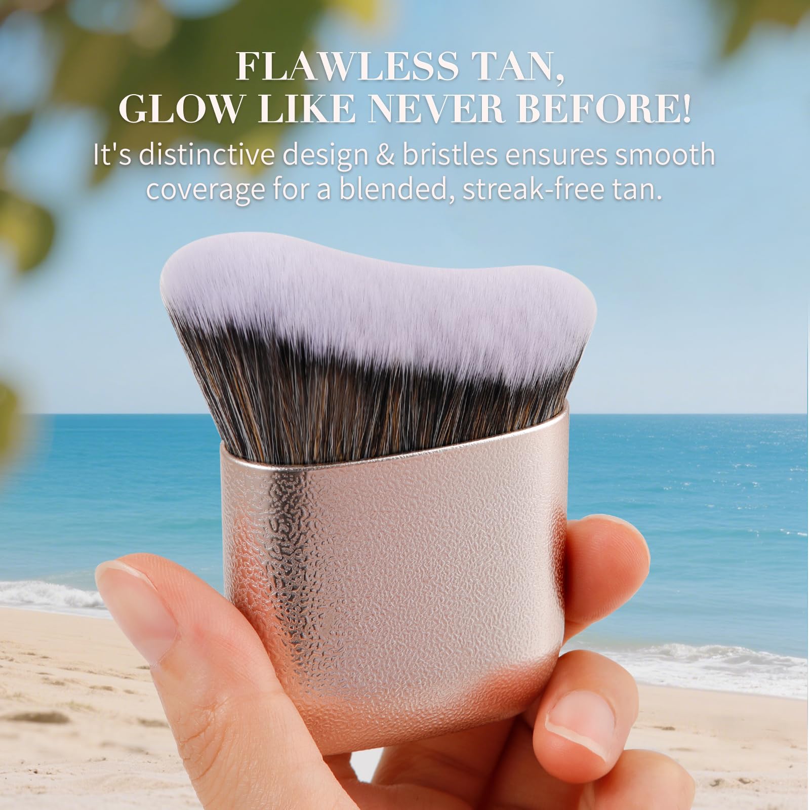 docolor Extra Large Body Makeup Brush for Self Tanner – 3 Inch Wide Head for Fast Full-Body Coverage, Soft Synthetic Fibers for Flawless Application of Foundation, Powder, Bronzer, Face and Body Brush