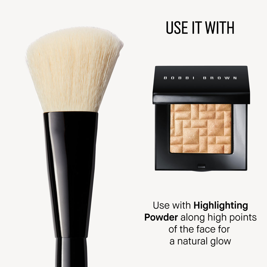 Bobbi Brown Cheek & Powder Brush | Multi-Purpose Brushes for Blending Blush, Bronzer or Powder for Seamless Application