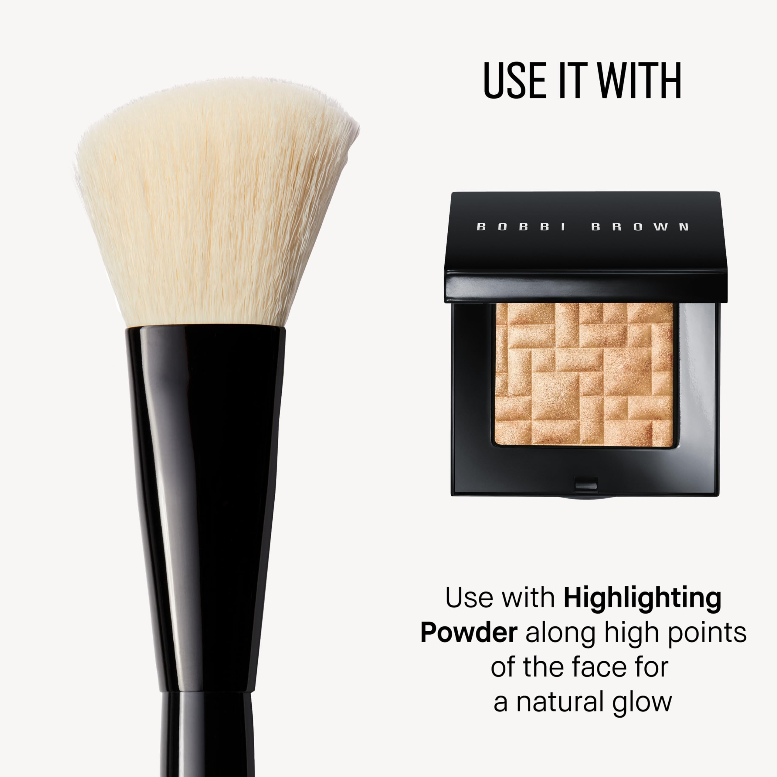 Bobbi Brown Cheek & Powder Brush | Multi-Purpose Brushes for Blending Blush, Bronzer or Powder for Seamless Application