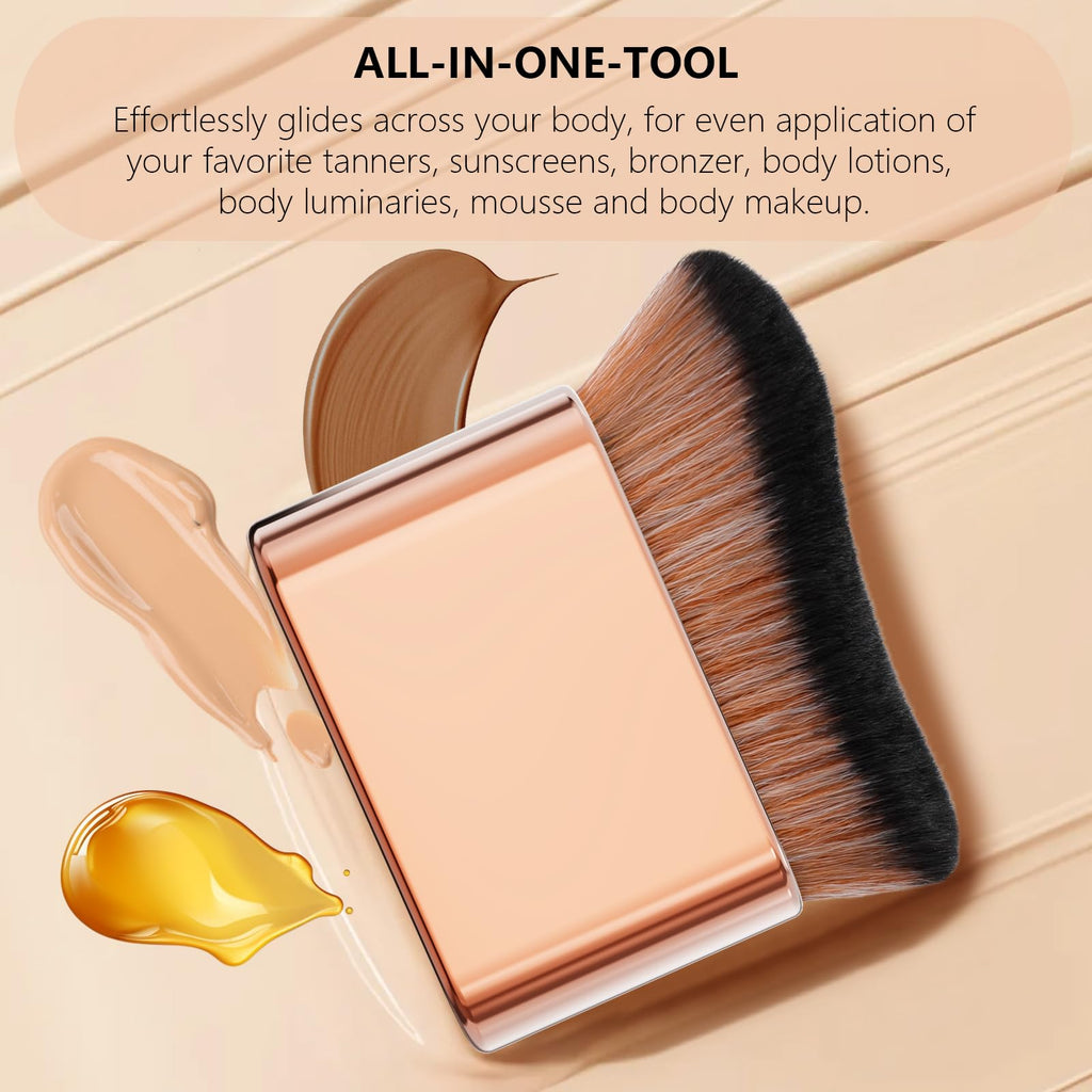 docolor Extra Large Body Makeup Brush for Self Tanner – 3 Inch Wide Head for Fast Full-Body Coverage, Soft Synthetic Fibers for Flawless Application of Foundation, Powder, Bronzer, Face and Body Brush