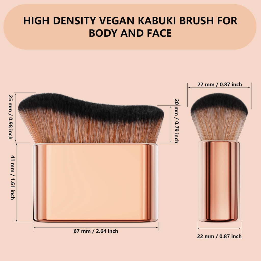 docolor Extra Large Body Makeup Brush for Self Tanner – 3 Inch Wide Head for Fast Full-Body Coverage, Soft Synthetic Fibers for Flawless Application of Foundation, Powder, Bronzer, Face and Body Brush