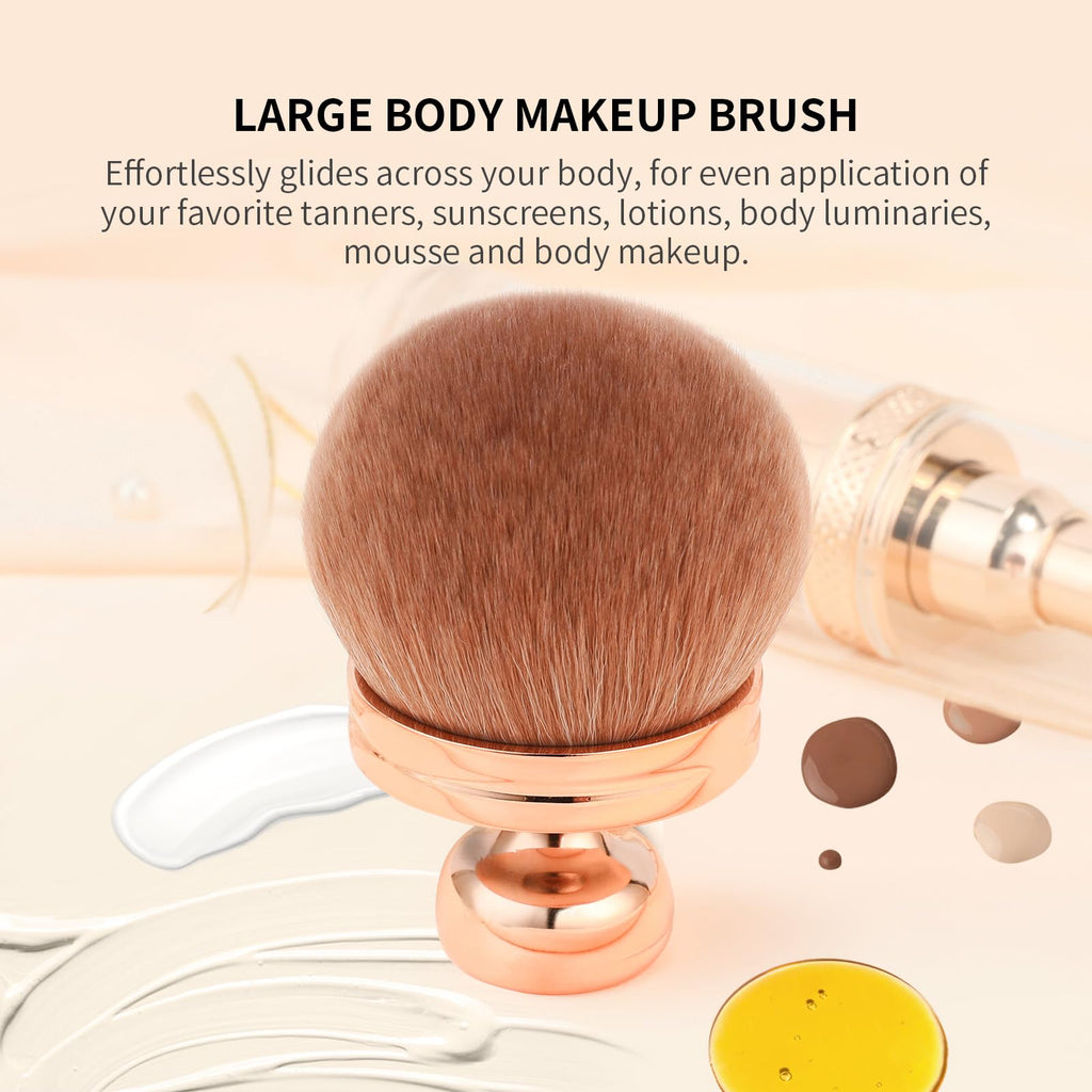 docolor Extra Large Body Makeup Brush for Self Tanner – 3 Inch Wide Head for Fast Full-Body Coverage, Soft Synthetic Fibers for Flawless Application of Foundation, Powder, Bronzer, Face and Body Brush