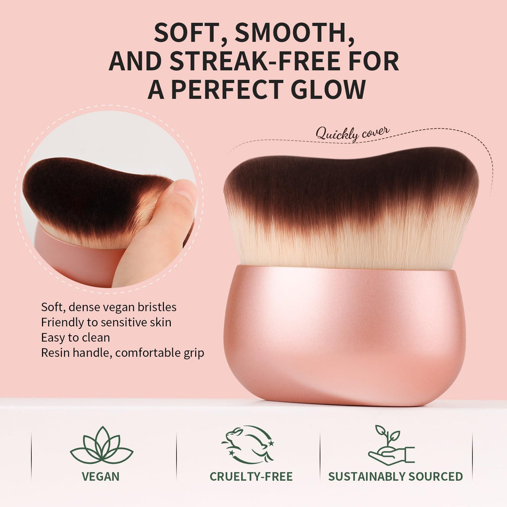 docolor Extra Large Body Makeup Brush for Self Tanner – 3 Inch Wide Head for Fast Full-Body Coverage, Soft Synthetic Fibers for Flawless Application of Foundation, Powder, Bronzer, Face and Body Brush