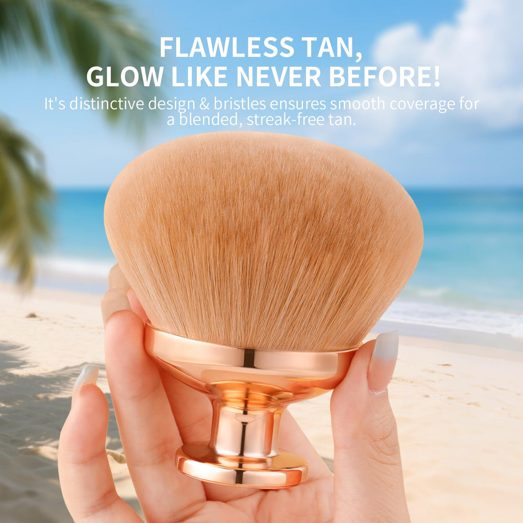 docolor Extra Large Body Makeup Brush for Self Tanner – 3 Inch Wide Head for Fast Full-Body Coverage, Soft Synthetic Fibers for Flawless Application of Foundation, Powder, Bronzer, Face and Body Brush