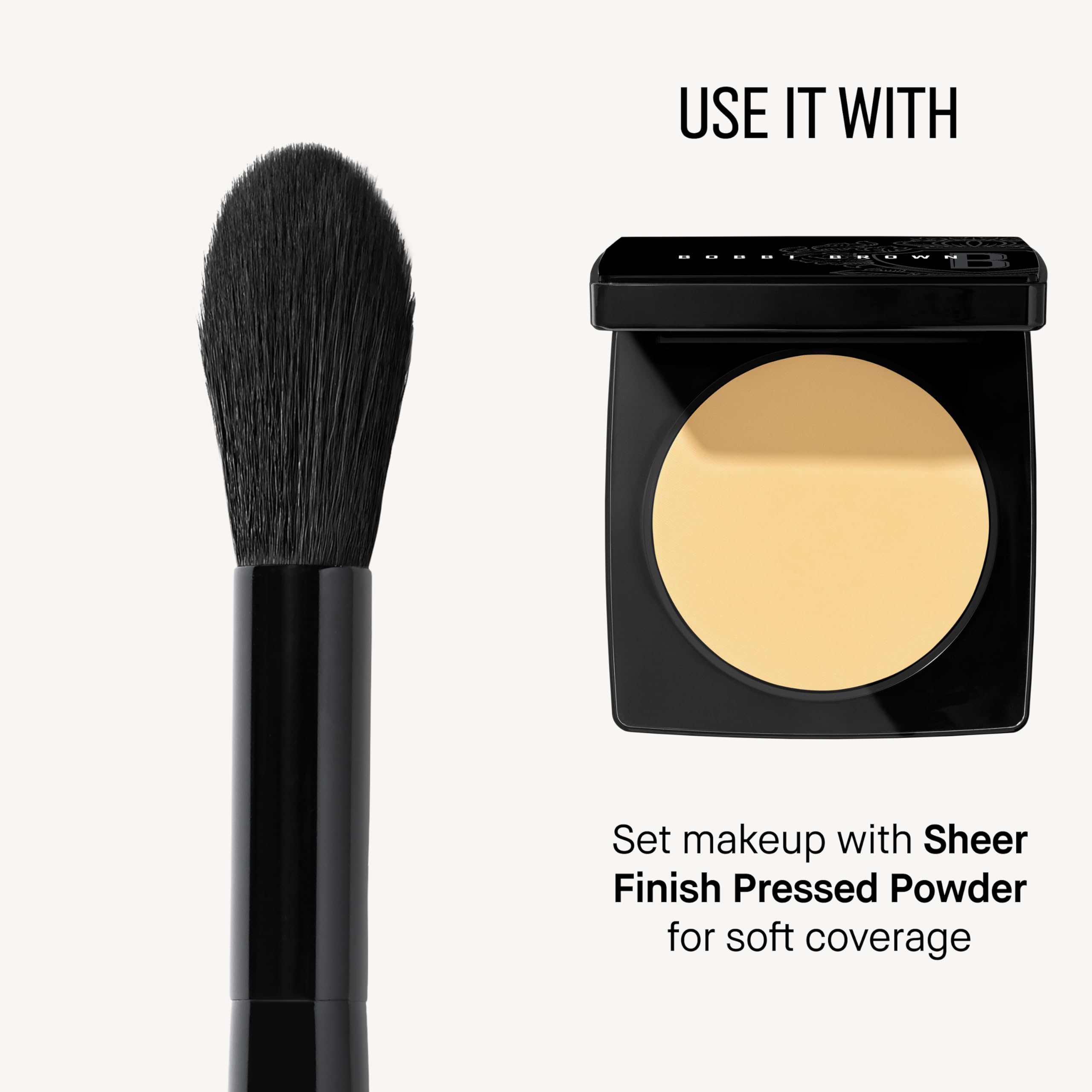 Bobbi Brown Cheek & Powder Brush | Multi-Purpose Brushes for Blending Blush, Bronzer or Powder for Seamless Application