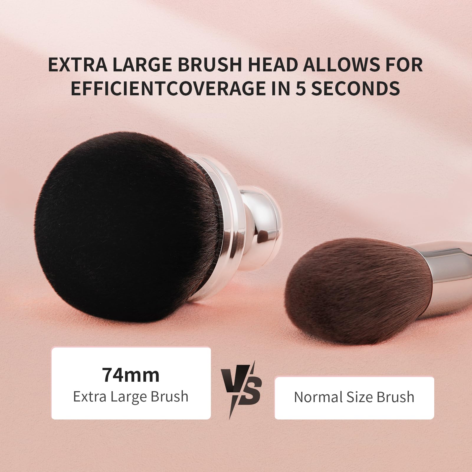 docolor Extra Large Body Makeup Brush for Self Tanner – 3 Inch Wide Head for Fast Full-Body Coverage, Soft Synthetic Fibers for Flawless Application of Foundation, Powder, Bronzer, Face and Body Brush