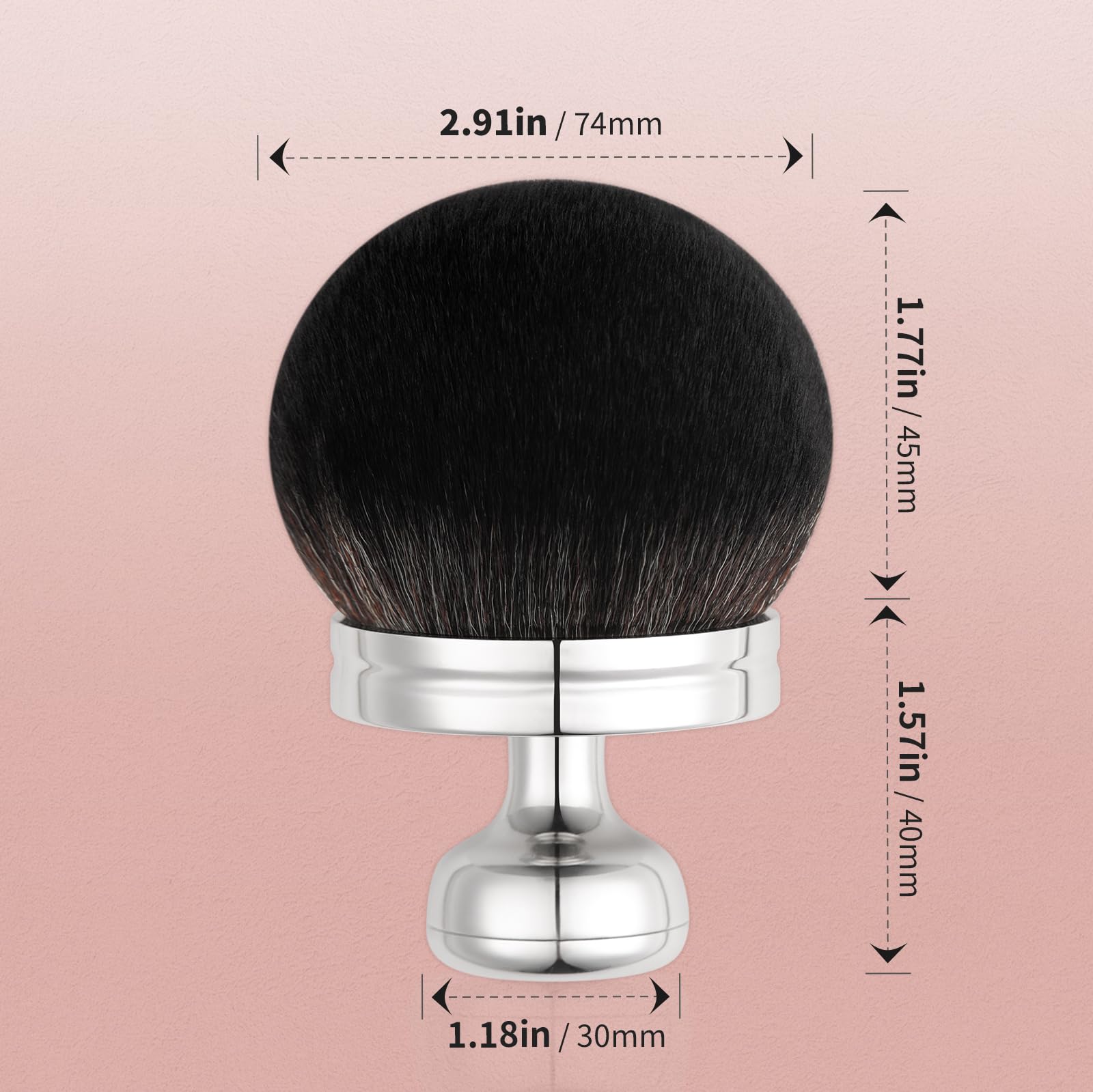 docolor Extra Large Body Makeup Brush for Self Tanner – 3 Inch Wide Head for Fast Full-Body Coverage, Soft Synthetic Fibers for Flawless Application of Foundation, Powder, Bronzer, Face and Body Brush