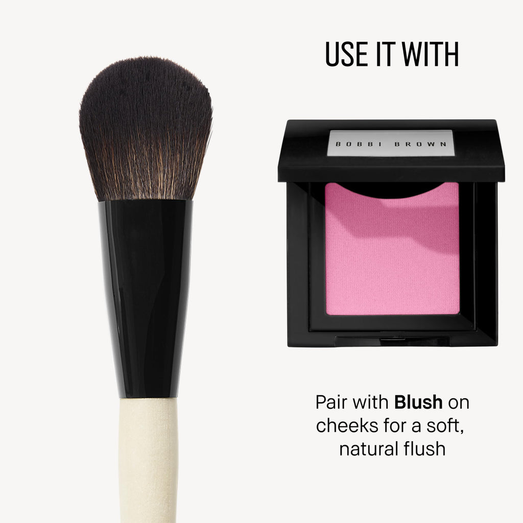 Bobbi Brown Cheek & Powder Brush | Multi-Purpose Brushes for Blending Blush, Bronzer or Powder for Seamless Application