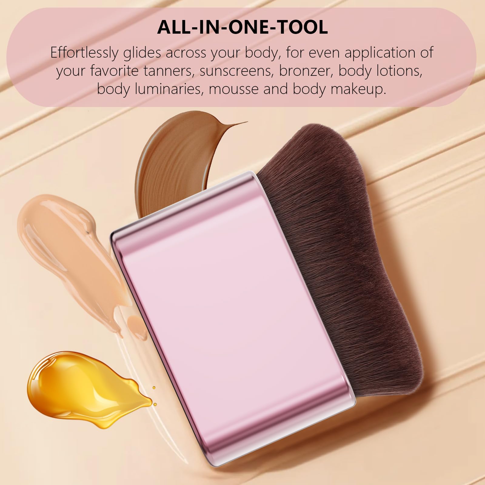 docolor Extra Large Body Makeup Brush for Self Tanner – 3 Inch Wide Head for Fast Full-Body Coverage, Soft Synthetic Fibers for Flawless Application of Foundation, Powder, Bronzer, Face and Body Brush