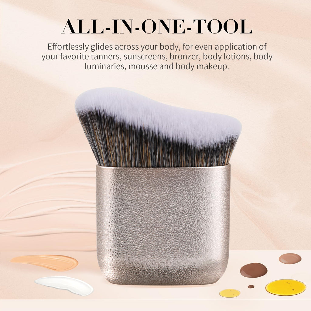 docolor Extra Large Body Makeup Brush for Self Tanner – 3 Inch Wide Head for Fast Full-Body Coverage, Soft Synthetic Fibers for Flawless Application of Foundation, Powder, Bronzer, Face and Body Brush