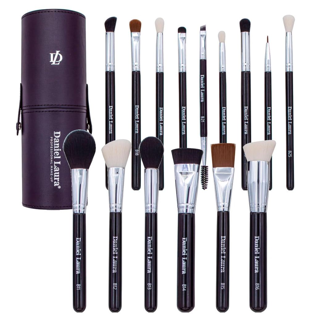 Studio Dense Makeup Brushes Set Professional 15PCS | Vegan Bristles | Flawless Blending | Makeup Brush Set with Case | Foundation, Powder, Blush, Contour, Highlight